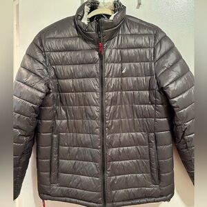 Nautica Women’s Grey Puffer Jacket with Wool